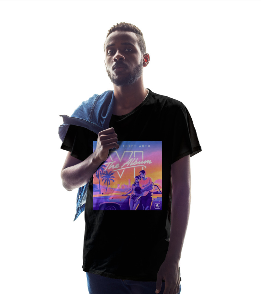 Grand Theft Auto VI The Album 2026 Retro Sunset Vibes T-Shirt