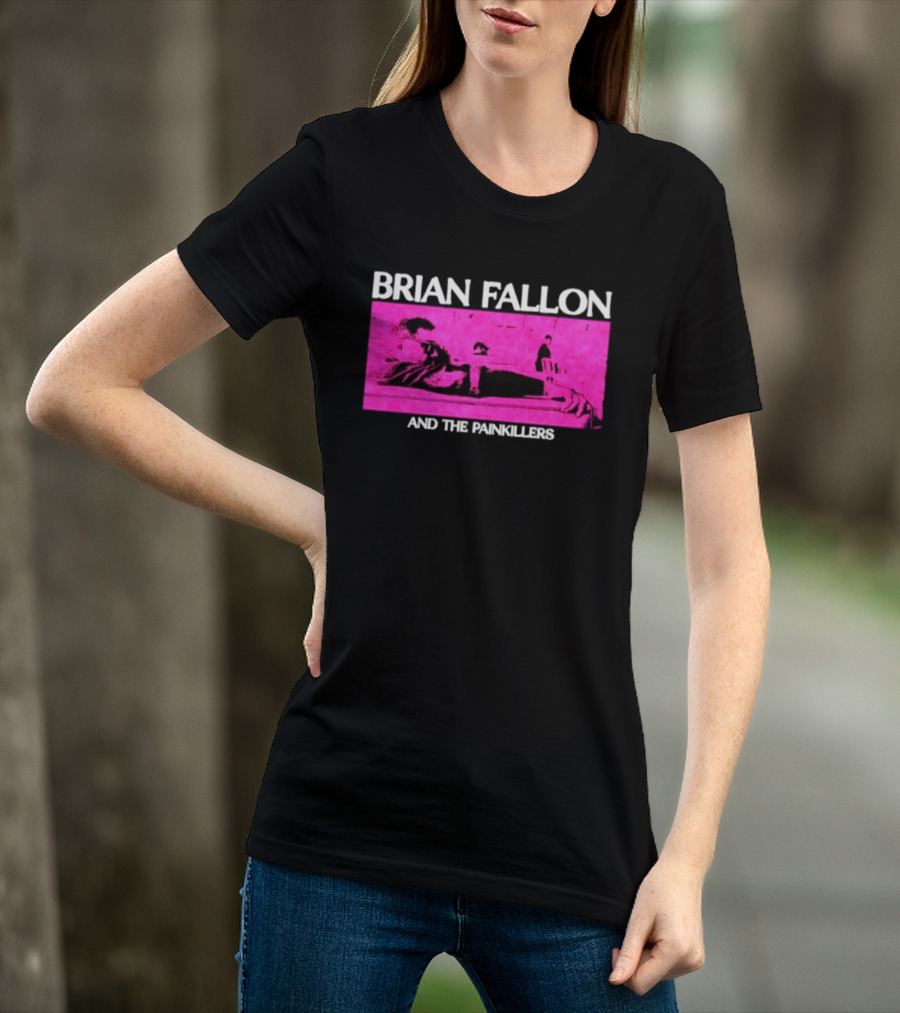 Brian Fallon And The Painkillers Pink Concert Art Gaslight Anthem T-Shirt