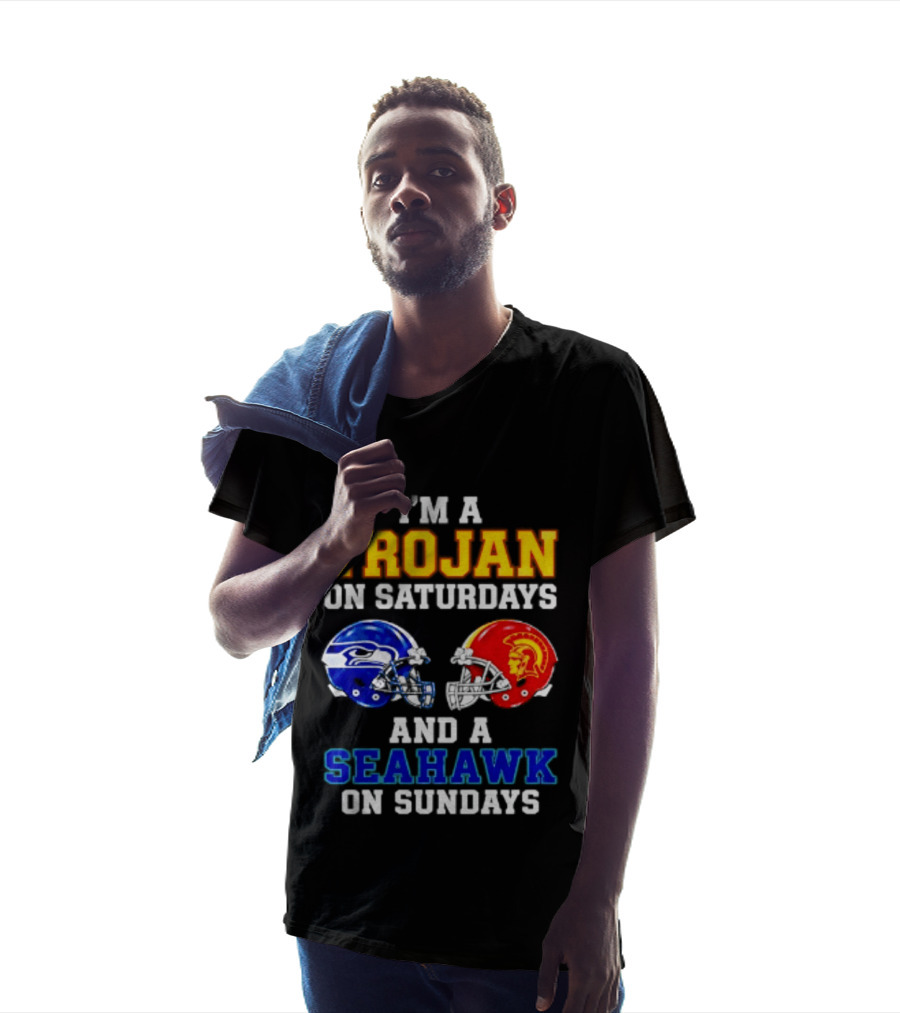 I’m A USC Trojans On Saturdays And A Seattle Seahawks On Sundays T-Shirt