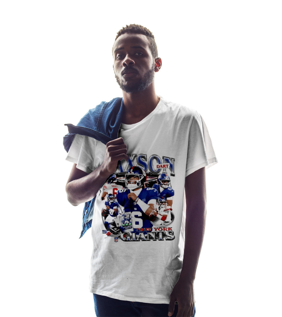 Jaxson Dart New York Giants Player Collage 2026 T-Shirt