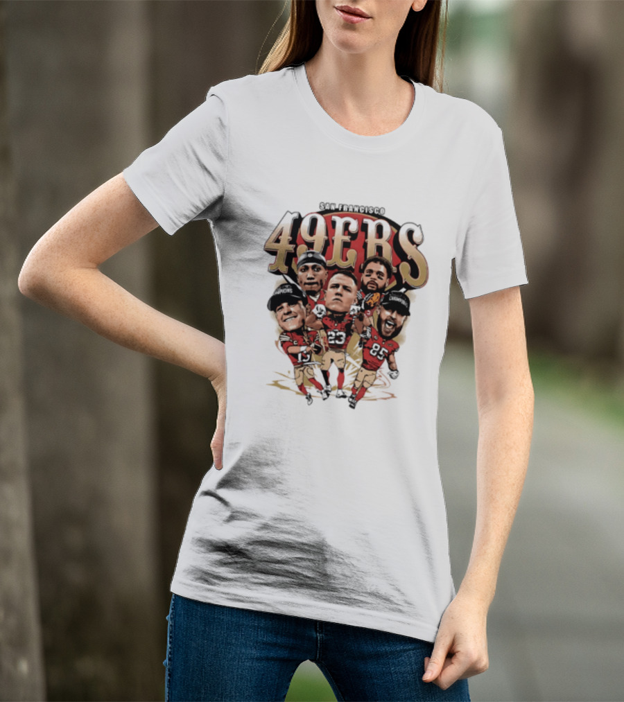 San Francisco 49ers 2026 Big Head Players NFL Football T-Shirt