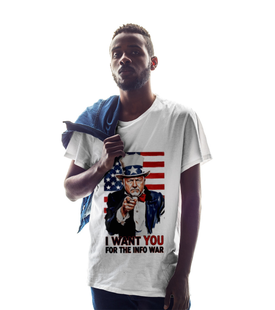 Uncle Sam I Want You For The Info War American Flag T-Shirt