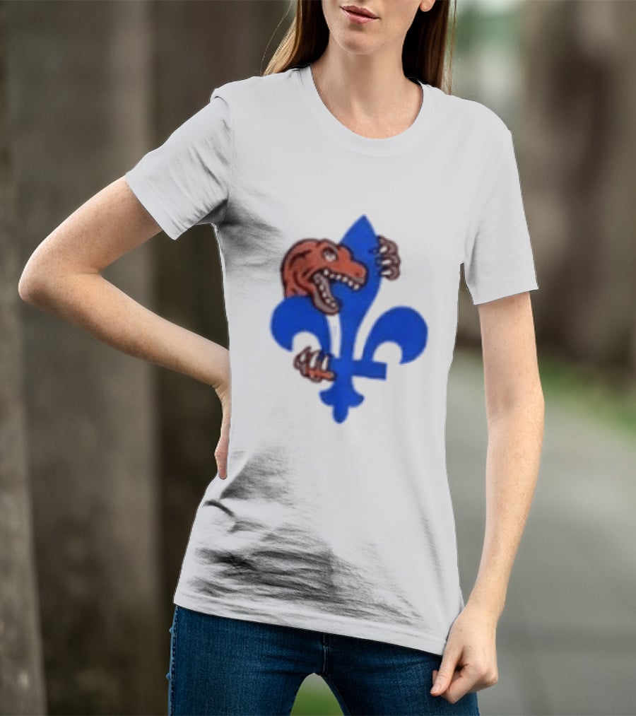 2026 Raptors Quebec Canada Games Fleur De Lis And Dinosaur T-Shirt