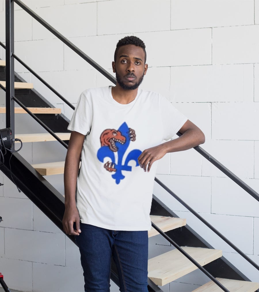 2026 Raptors Quebec Canada Games Fleur De Lis And Dinosaur T-Shirt