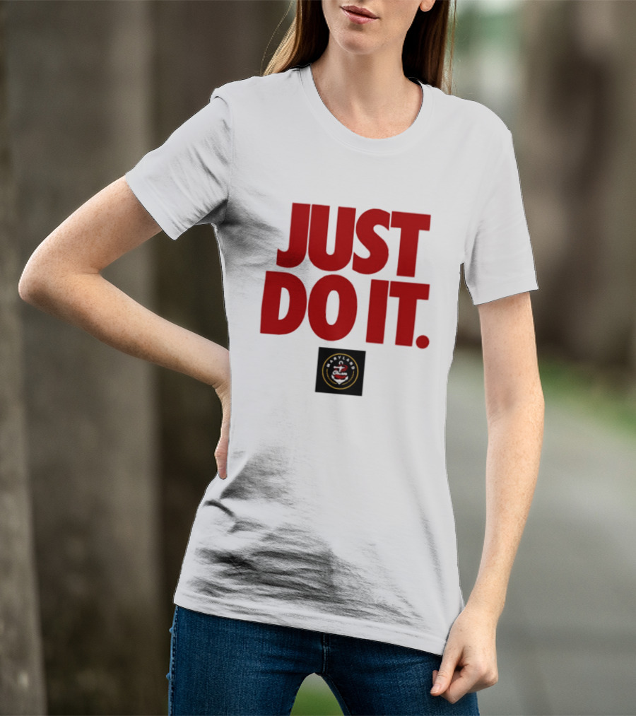 Maryland Charm Just Do It Red Text Black Circle T-Shirt