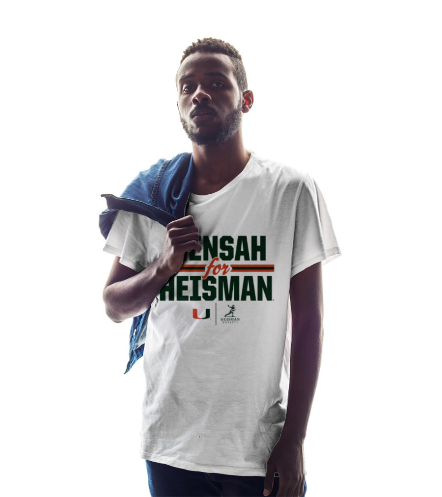 Mensah For Heisman Miami Hurricanes Football U Heisman Trophy T-Shirt