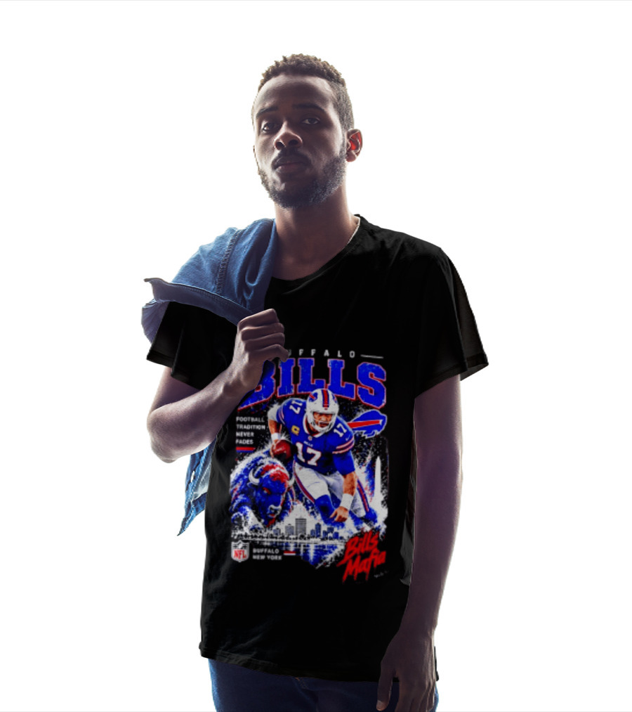 Buffalo Bills Football Tradition Never Fades Bills Mafia NFL Buffalo New York Team Skyline T-Shirt