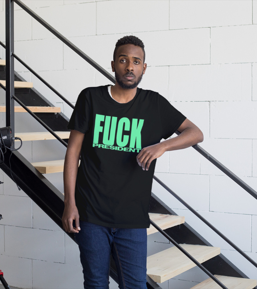 Fuck President Twitching Tongues Louder Than President 2 Sided T-Shirt