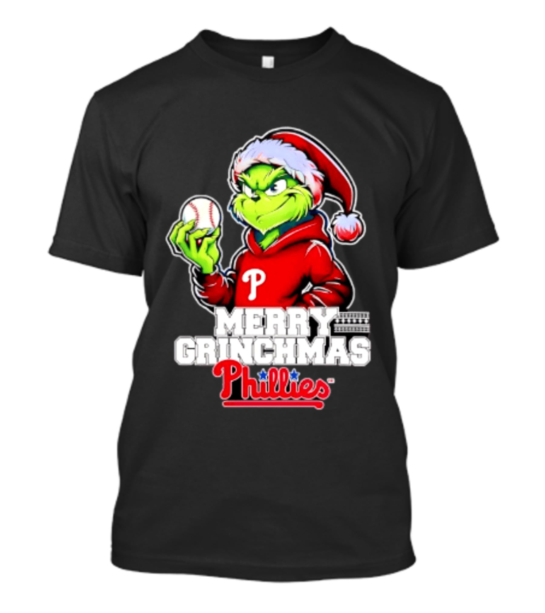 Merry Grinchmas Philadelphia Phillies Baseball Christmas 2026 T-Shirt