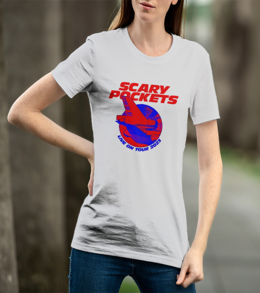 Scary Pockets Live On Tour 2023 Bold Red Airplane T-Shirt