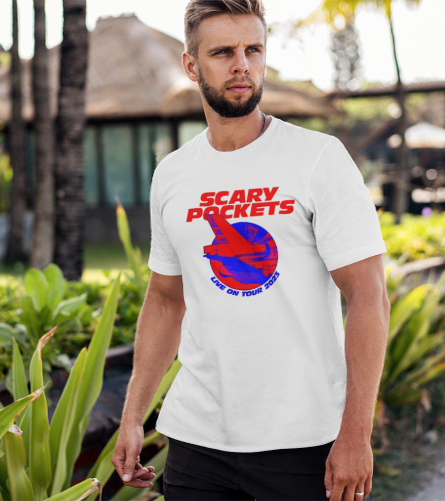 Scary Pockets Live On Tour 2023 Bold Red Airplane T-Shirt