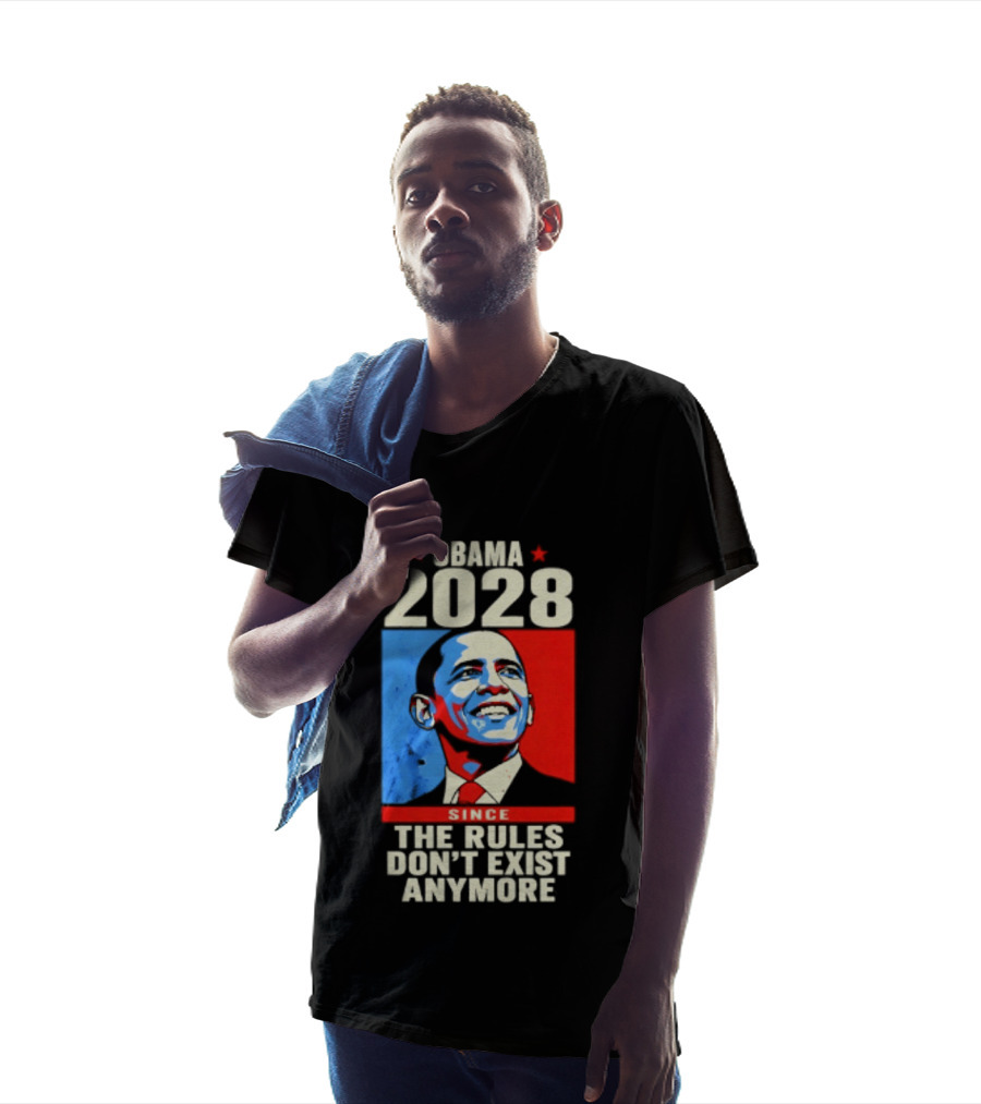 Obama 2028 Since The Rules Don't Exist Anymore Iconic Red And Blue T-Shirt