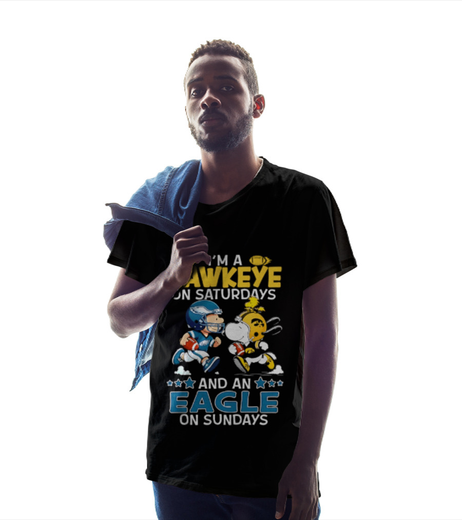 Peanuts I'm A Hawkeye On Saturdays And An Eagle On Sundays T-Shirt