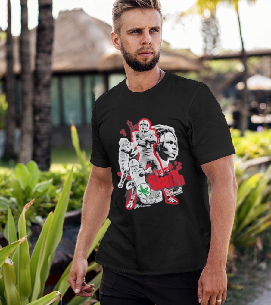 Jeremiah Smith Ohio State Buckeyes Football Collage T-Shirt