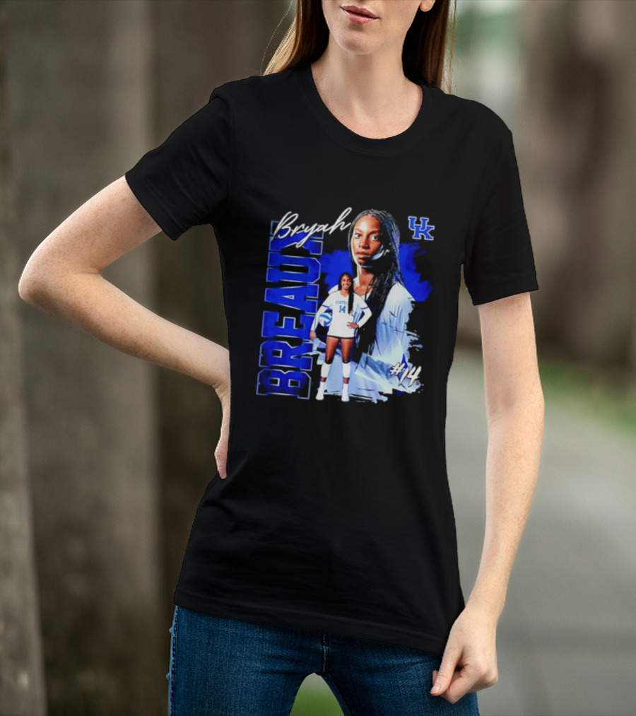 Bryah Breaux 14 Kentucky Wildcats Volleyball UK T-Shirt