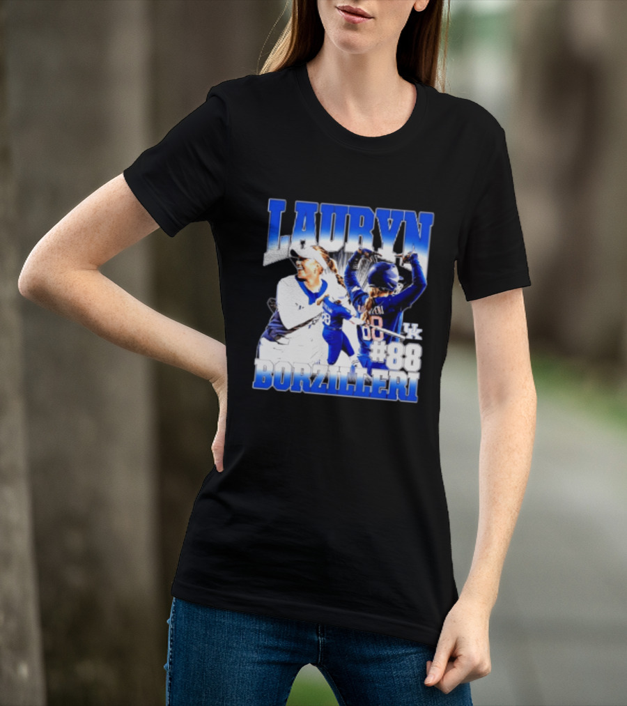 Kentucky Wildcats Lauryn Borzilleri 88 NCAA Softball Player T-Shirt