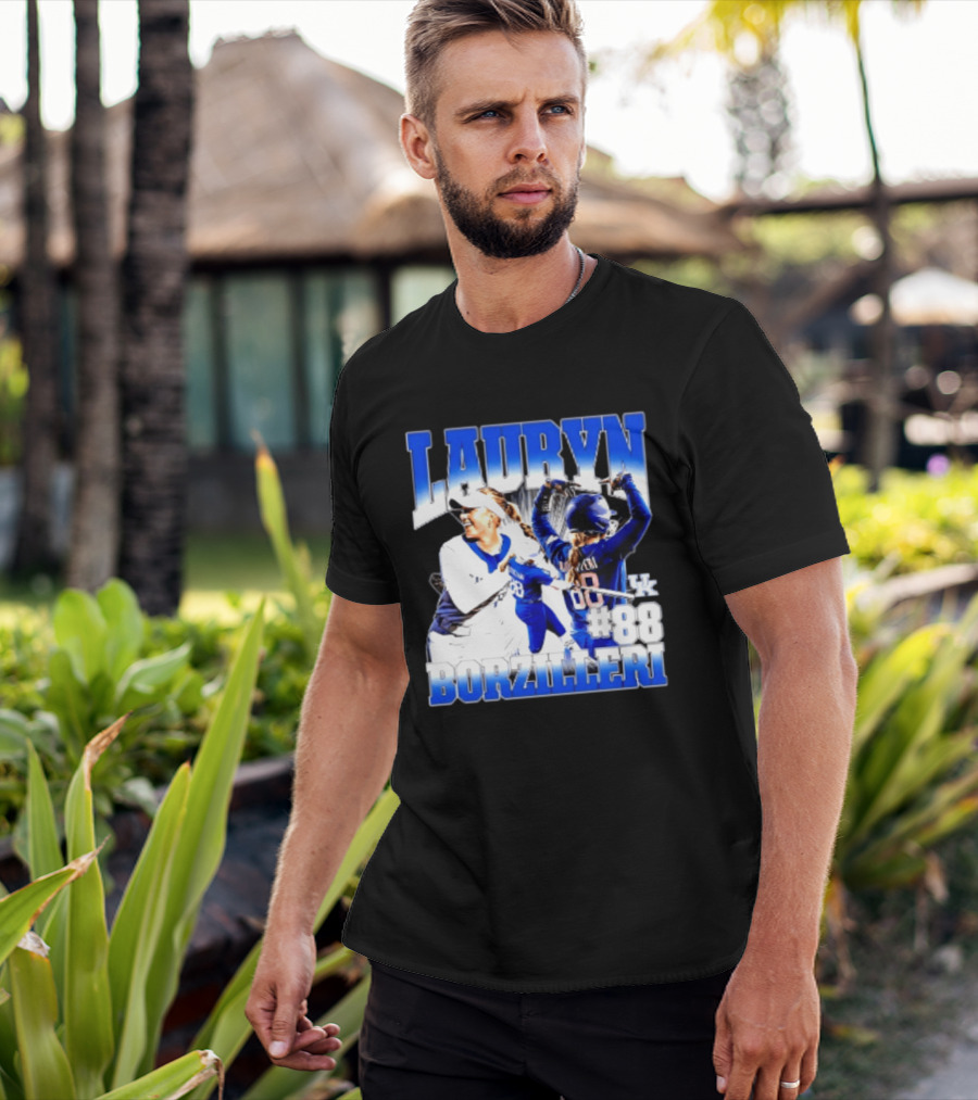 Kentucky Wildcats Lauryn Borzilleri 88 NCAA Softball Player T-Shirt