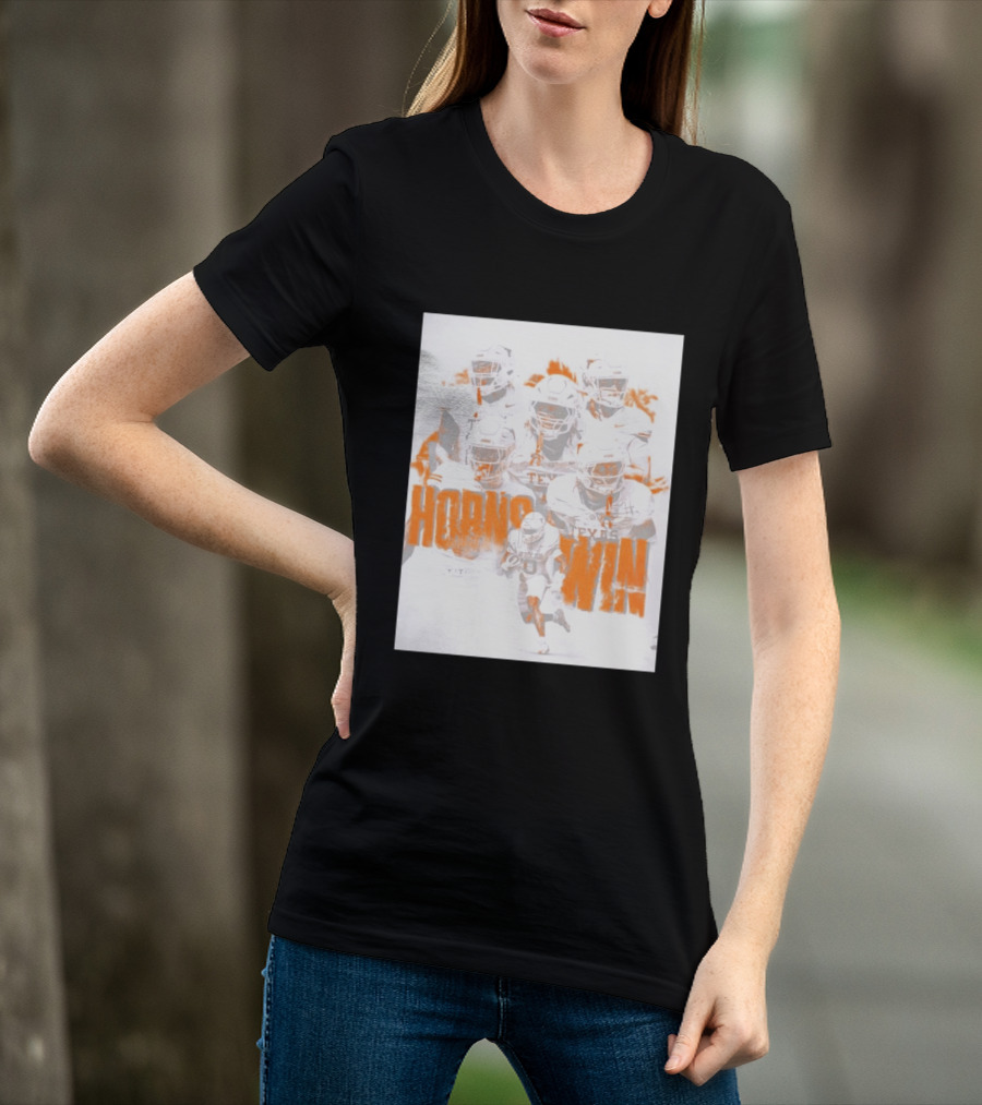 Texas Football Horns Win Burnt Orange 2026 T-Shirt