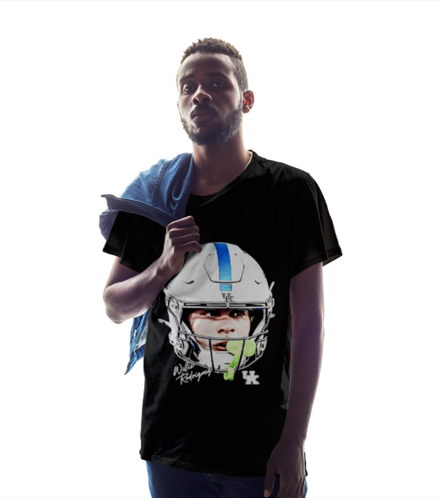 Willie Rodriguez Kentucky Wildcats Football Swag Head Design 81 NCAA T-Shirt
