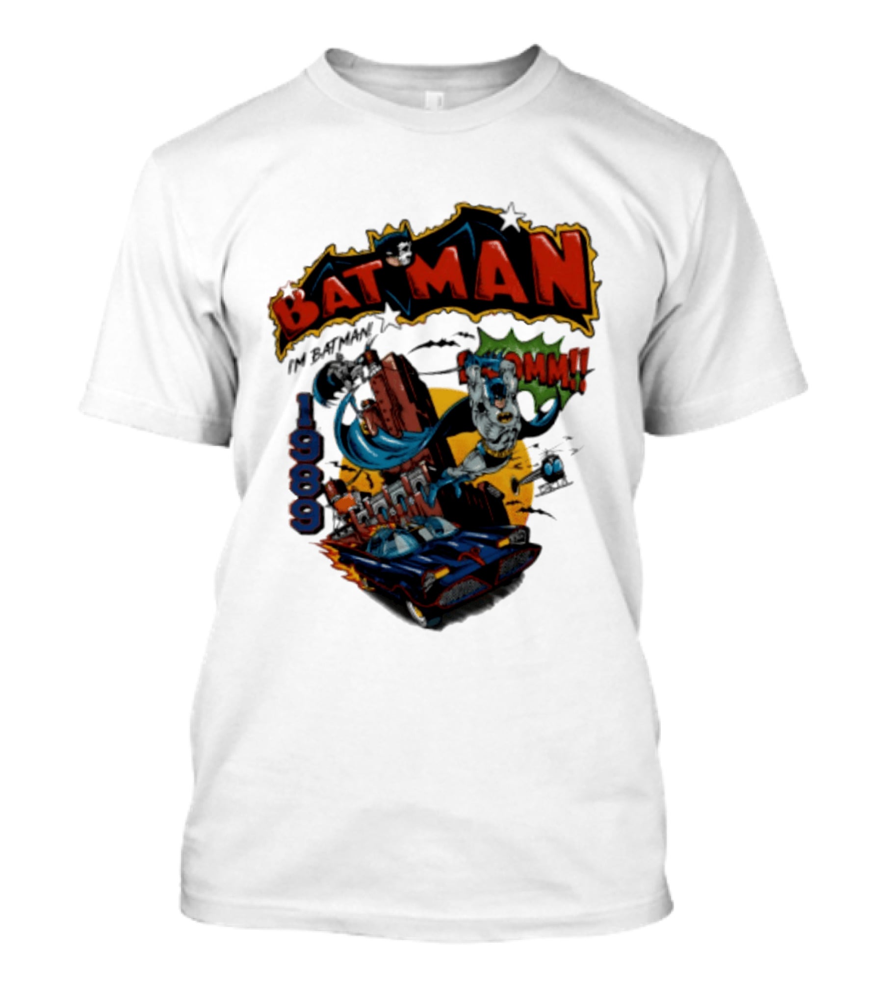 Batman 1989 I'm Batman DC Comics Batmobile T-Shirt