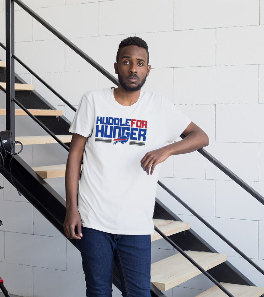 Buffalo Bills Huddle For Hunger Initiative With Joe Brady T-Shirt