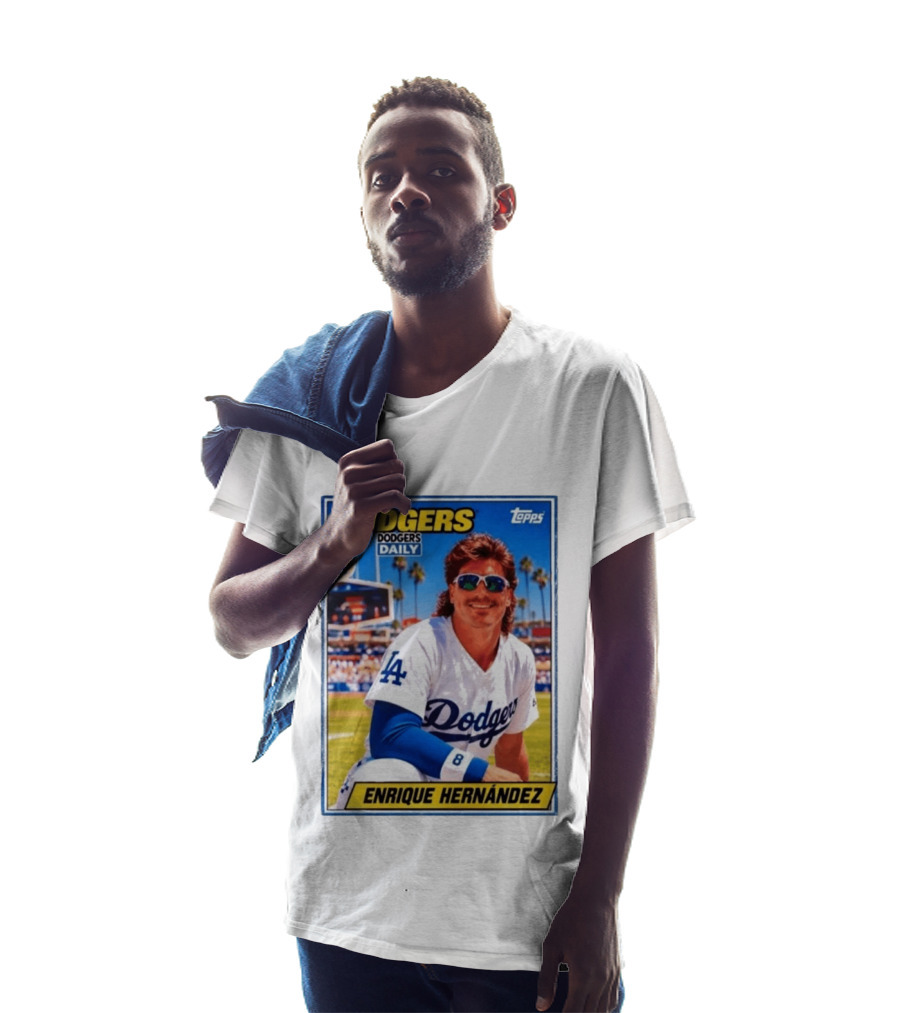 Dodgers Daily Enrique Hernandez Topps LA Baseball T-Shirt