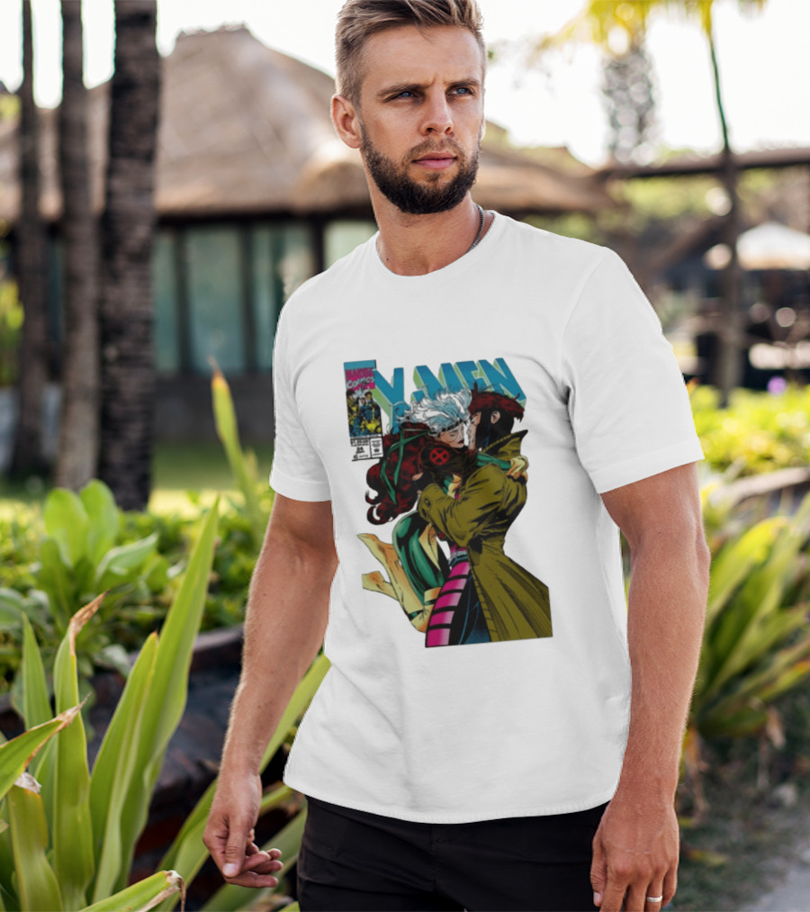 Marvel Comics X Men Gambit And Rogue Kiss Cover Comfort Colors Adult T-Shirt