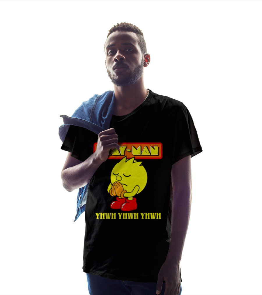 Pray Man YHWH Spiritual Pac Man Symbolism T-Shirt