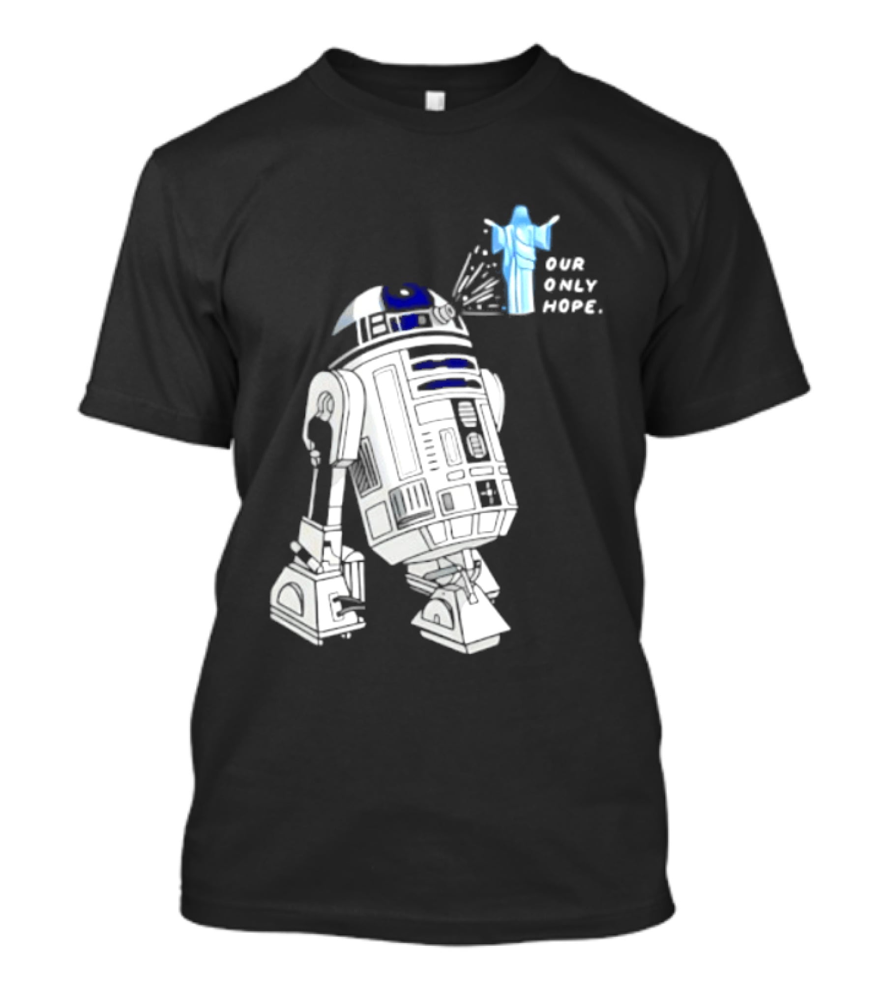 R2 D2 Our Only Hope Star Wars Sci Fi Droid Hologram T-Shirt