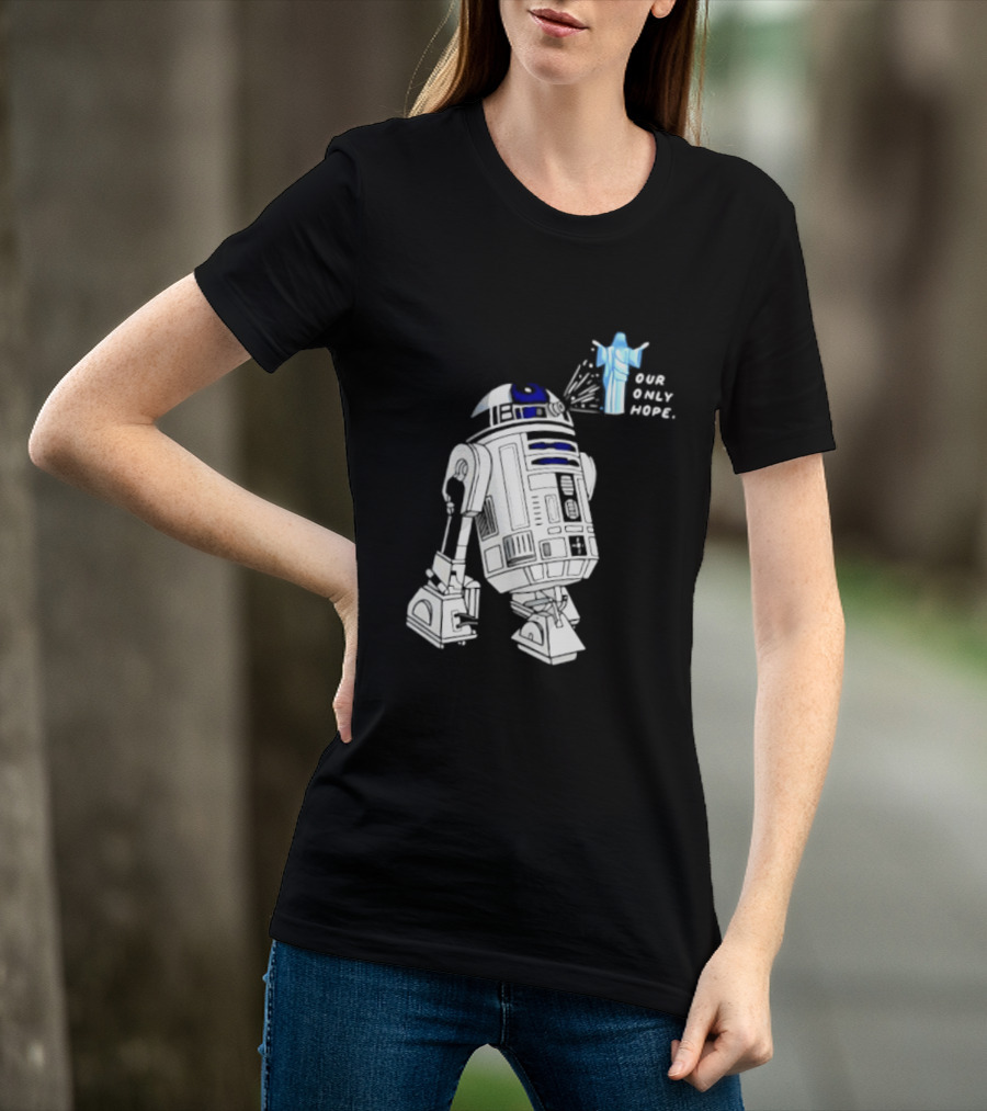 R2 D2 Our Only Hope Star Wars Sci Fi Droid Hologram T-Shirt