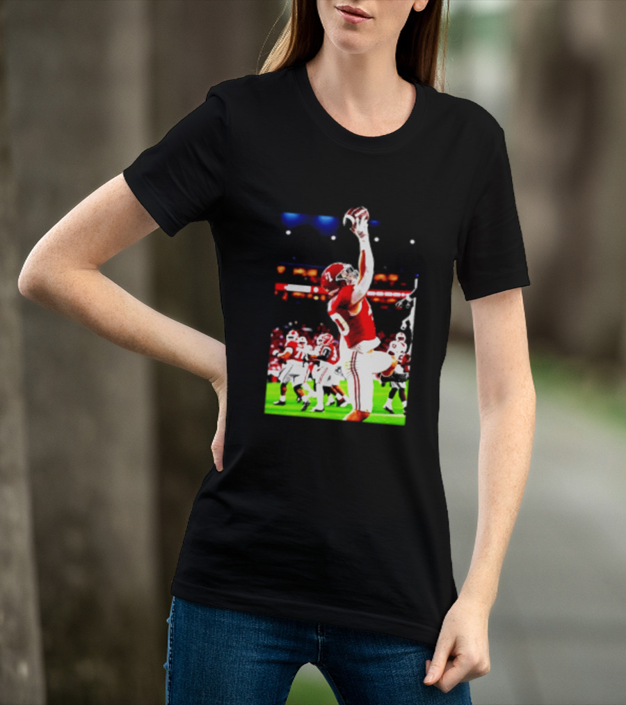 Alabama Crimson Tide Josh Ford One Handed Football Catch T-Shirt