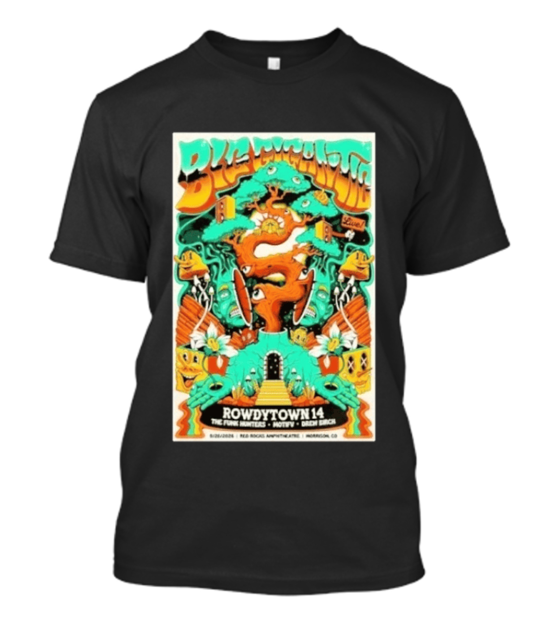 Boogie Nights Live Rowdytown 14 Red Rocks Amphitheatre 09.26.2026 The Funk Hunters Motifv Drew Birch T-Shirt