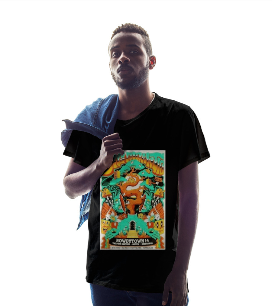 Boogie Nights Live Rowdytown 14 Red Rocks Amphitheatre 09.26.2026 The Funk Hunters Motifv Drew Birch T-Shirt