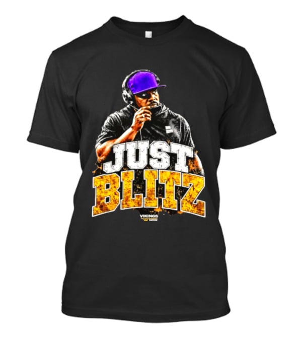 Brian Flores Just Blitz Vikings Now Bold Coaching Football Strategy T-Shirt