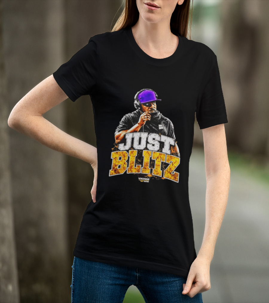 Brian Flores Just Blitz Vikings Now Bold Coaching Football Strategy T-Shirt