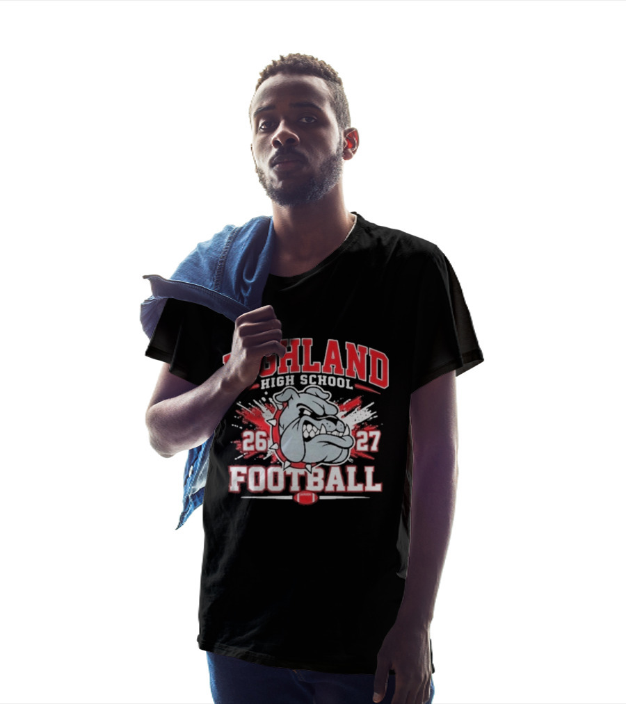 Bulldog Highland High School Football 26 27 T-Shirt