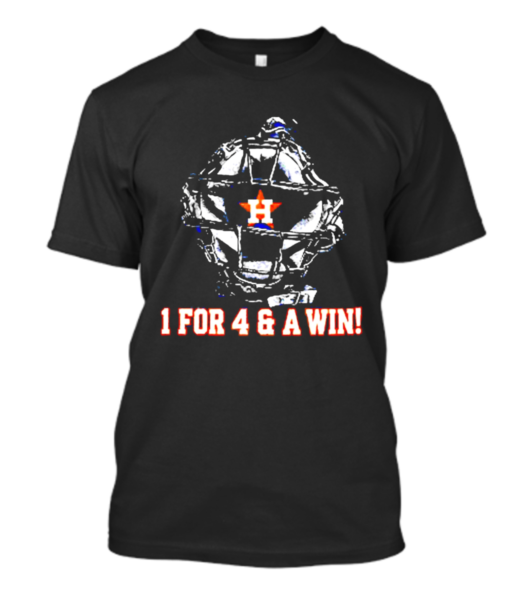 Houston H Baseball Catcher 1 For 4 And A Win T-Shirt
