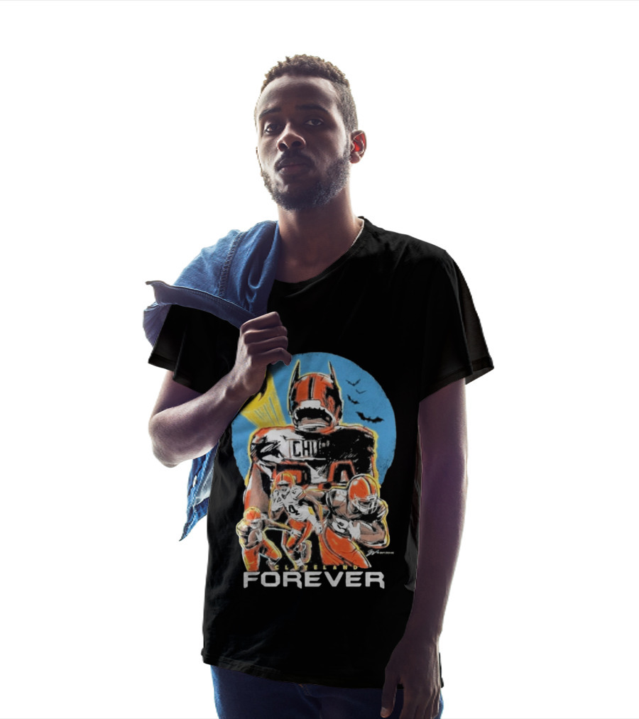 Cleveland Browns Nick Chubb Batman Signal Forever T-Shirt