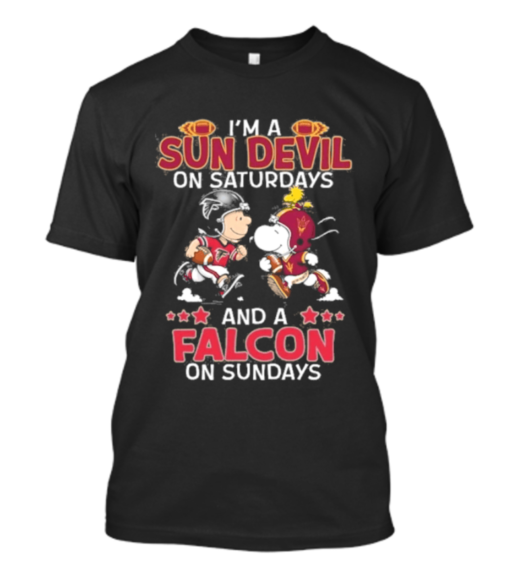 I'm A Sun Devil On Saturdays And A Falcon On Sundays Football Fans T-Shirt