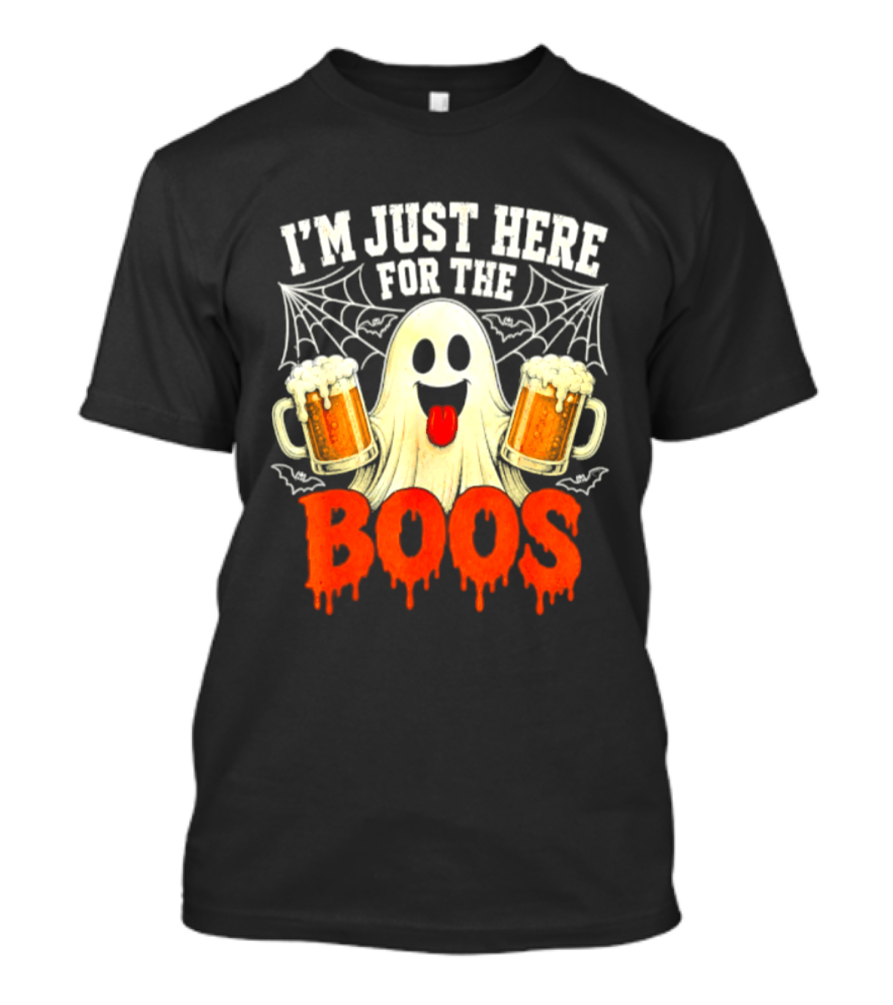 I'm Just Here For The Boos Ghost With Beer S Halloween T-Shirt