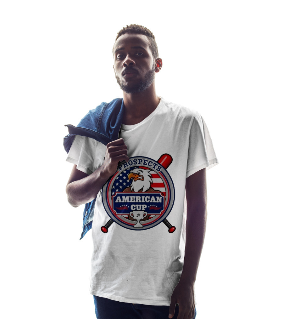 Prospects American Cup Eagle Emblem With USA Flag And Trophy T-Shirt
