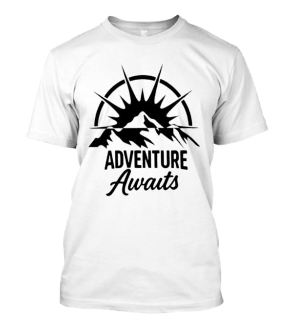 Adventure Awaits Mountain Sun Hiking Outdoors Exploration T-Shirt