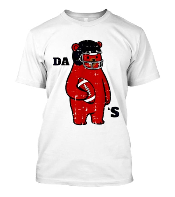 Da Bears Football Bear Helmet Holding Football T-Shirt