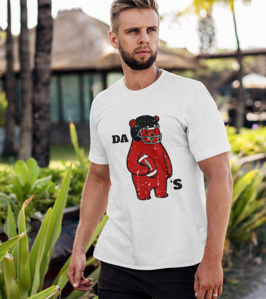 Da Bears Football Bear Helmet Holding Football T-Shirt