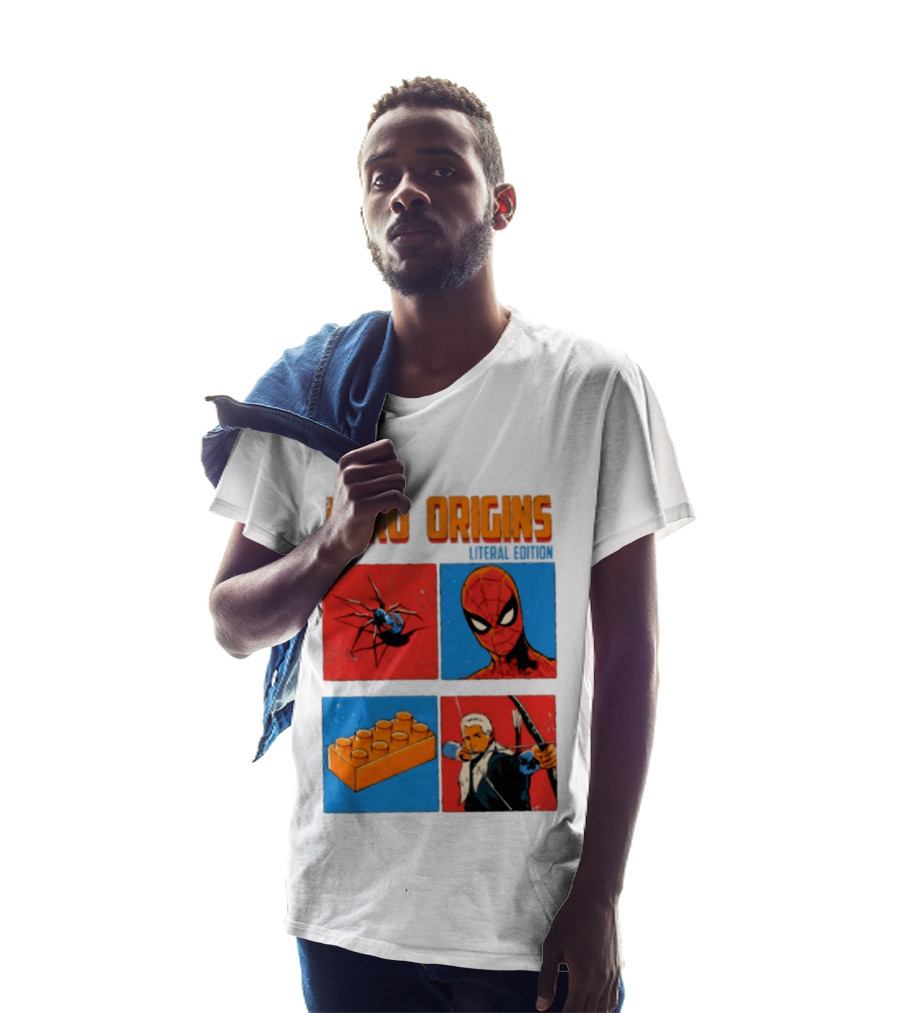 Hero Origins Spider Man Literal Edition Block Archer Spider T-Shirt