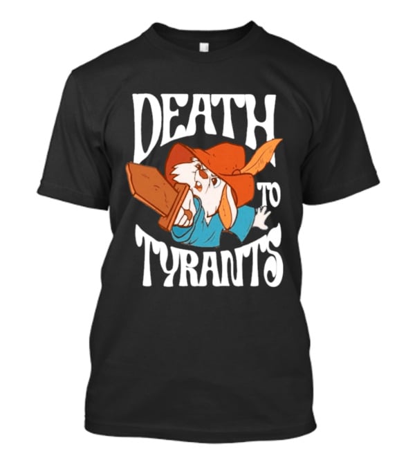 Skippy Rabbit Death To Tyrants Fearless Revolution Cartoon Rabbit T-Shirt