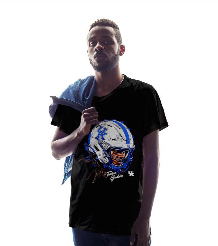 Tavion Gadson Kentucky Wildcats NCAA Football Helmet Head Swag T-Shirt
