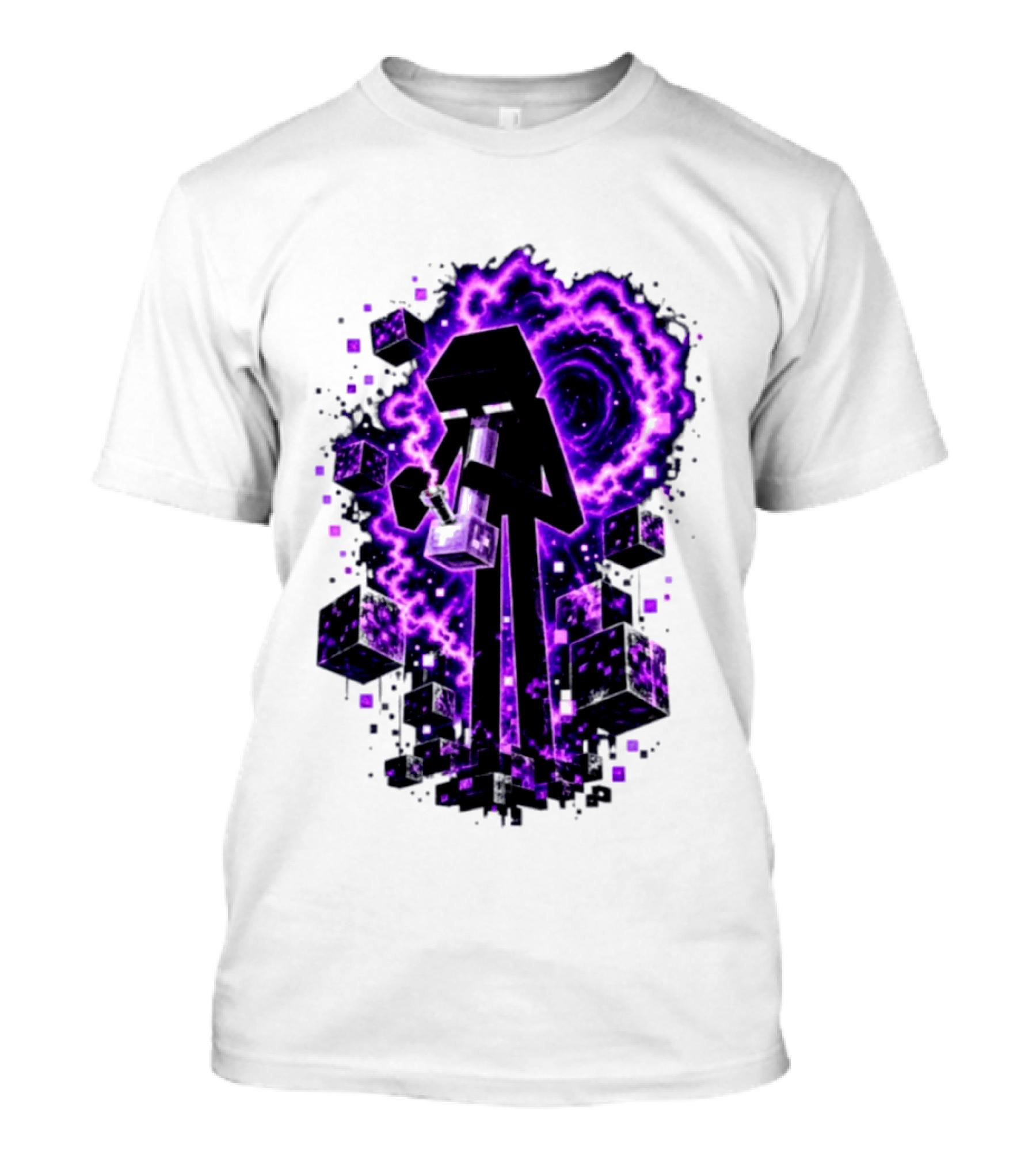 Enderman Purple Vortex Bong Villain Gaming T-Shirt