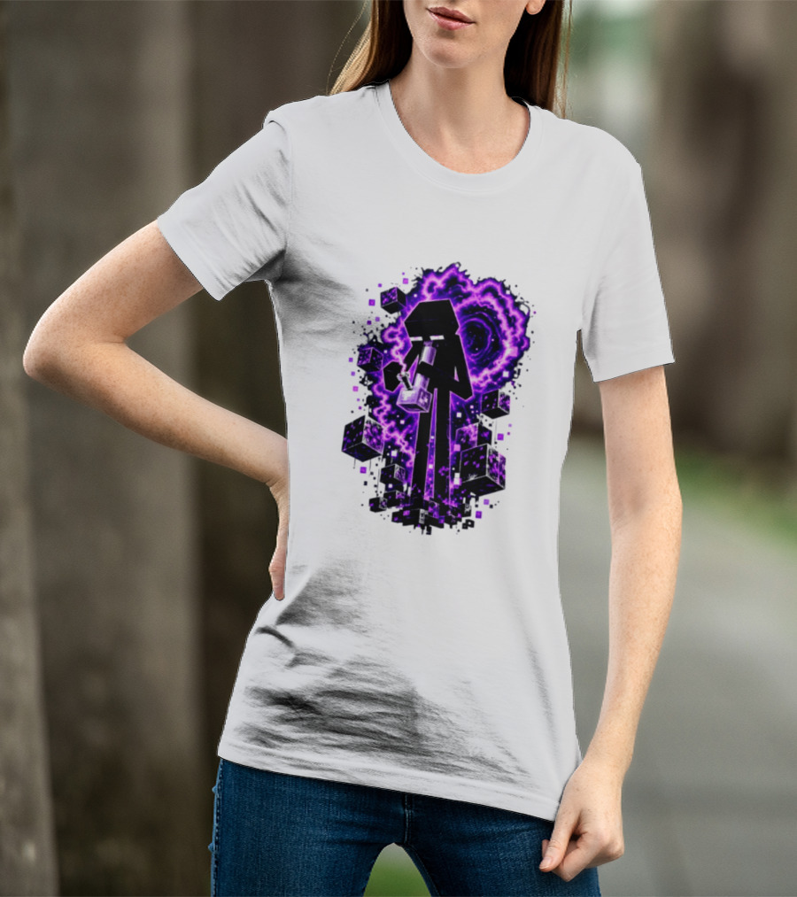 Enderman Purple Vortex Bong Villain Gaming T-Shirt