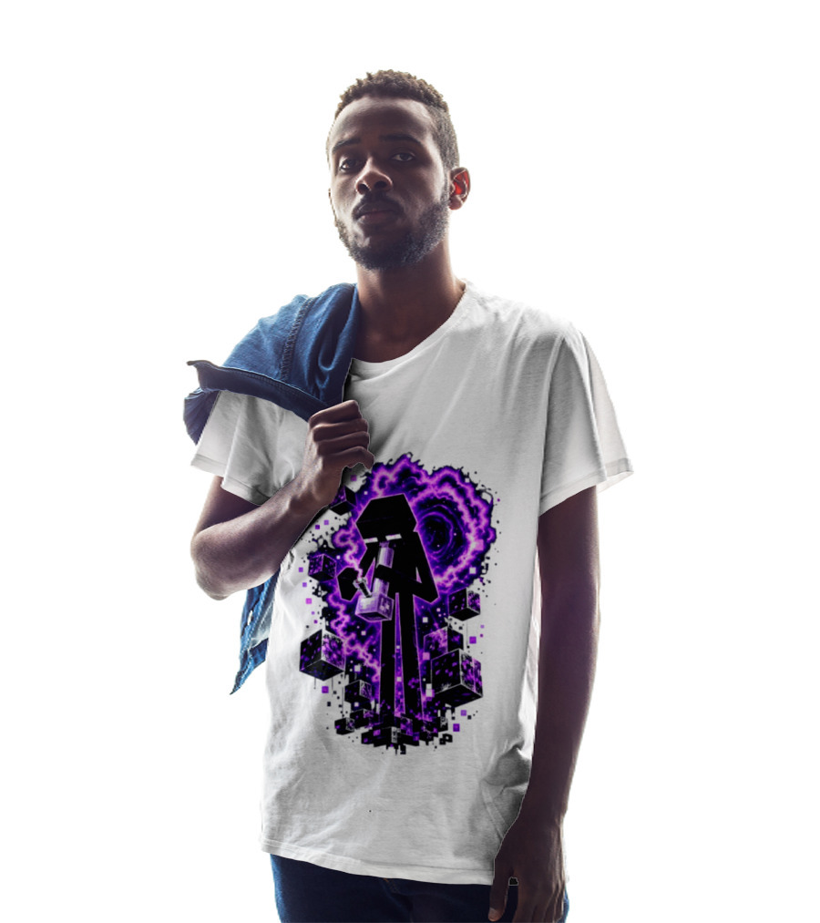 Enderman Purple Vortex Bong Villain Gaming T-Shirt